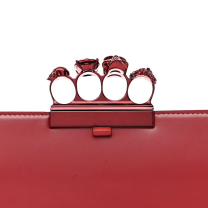 Alexander McQueen Calfskin Knuckle Flat Clutch Oxblood 9 of 11