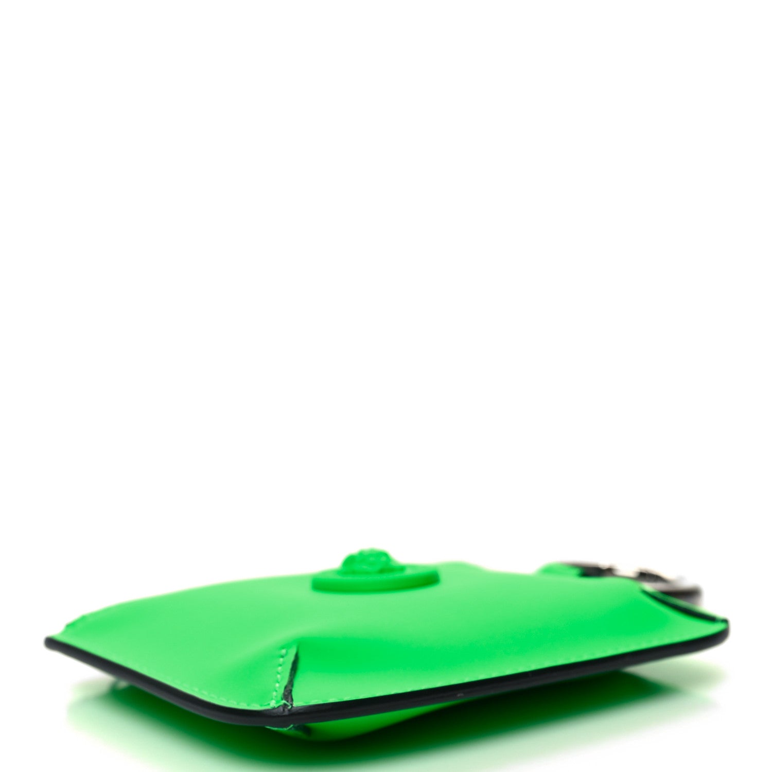 Versace Rubber Calfskin Medusa Key Pouch Neon Green 4 of 7