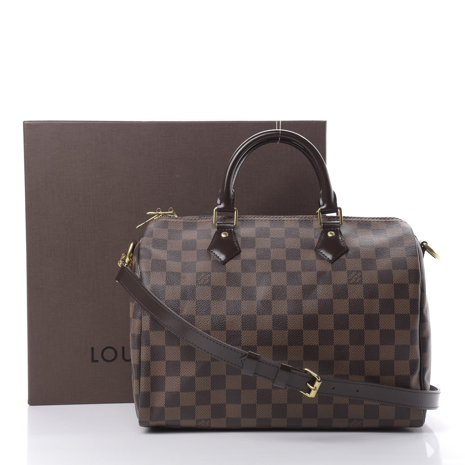 Louis Vuitton Damier Ebene Speedy Bandouliere 30 14 of 14