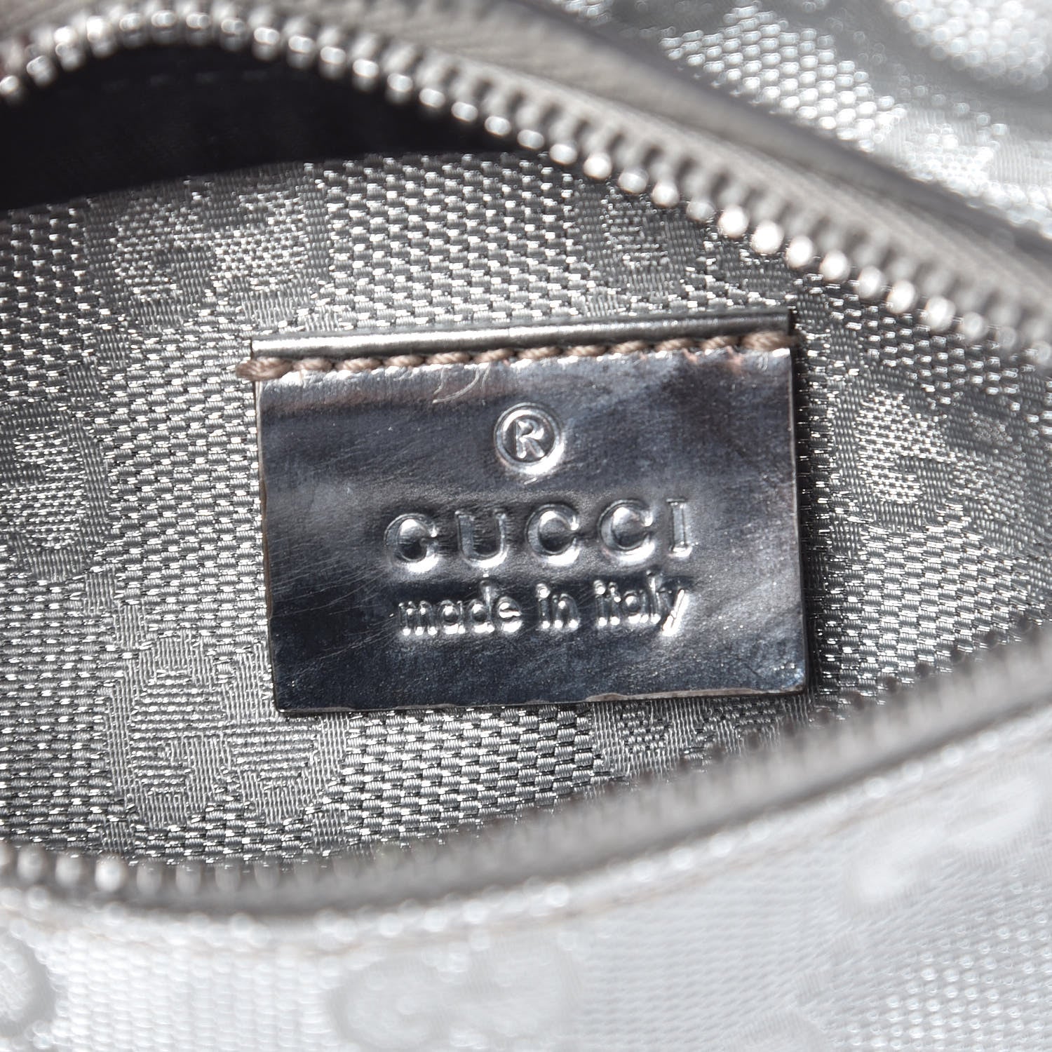 Gucci GG Monogram Web Double Pocket Belt Bag Silver 6 of 10
