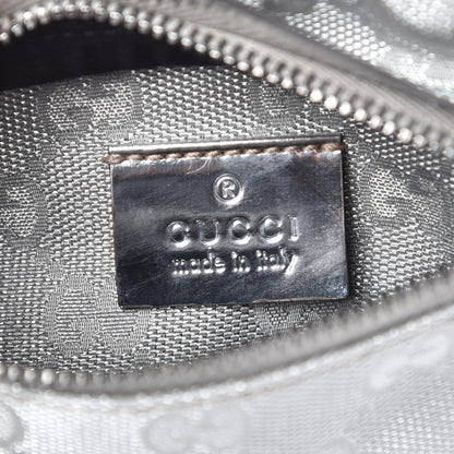 Gucci GG Monogram Web Double Pocket Belt Bag Silver 6 of 10