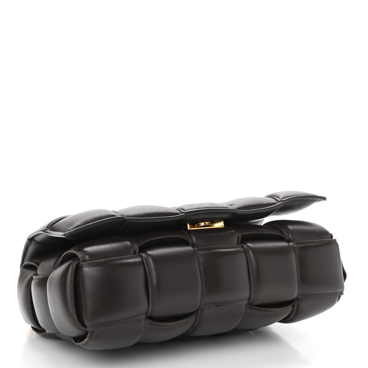 Lambskin Maxi Intreccio Padded Chain Cassette Crossbody Bag Black