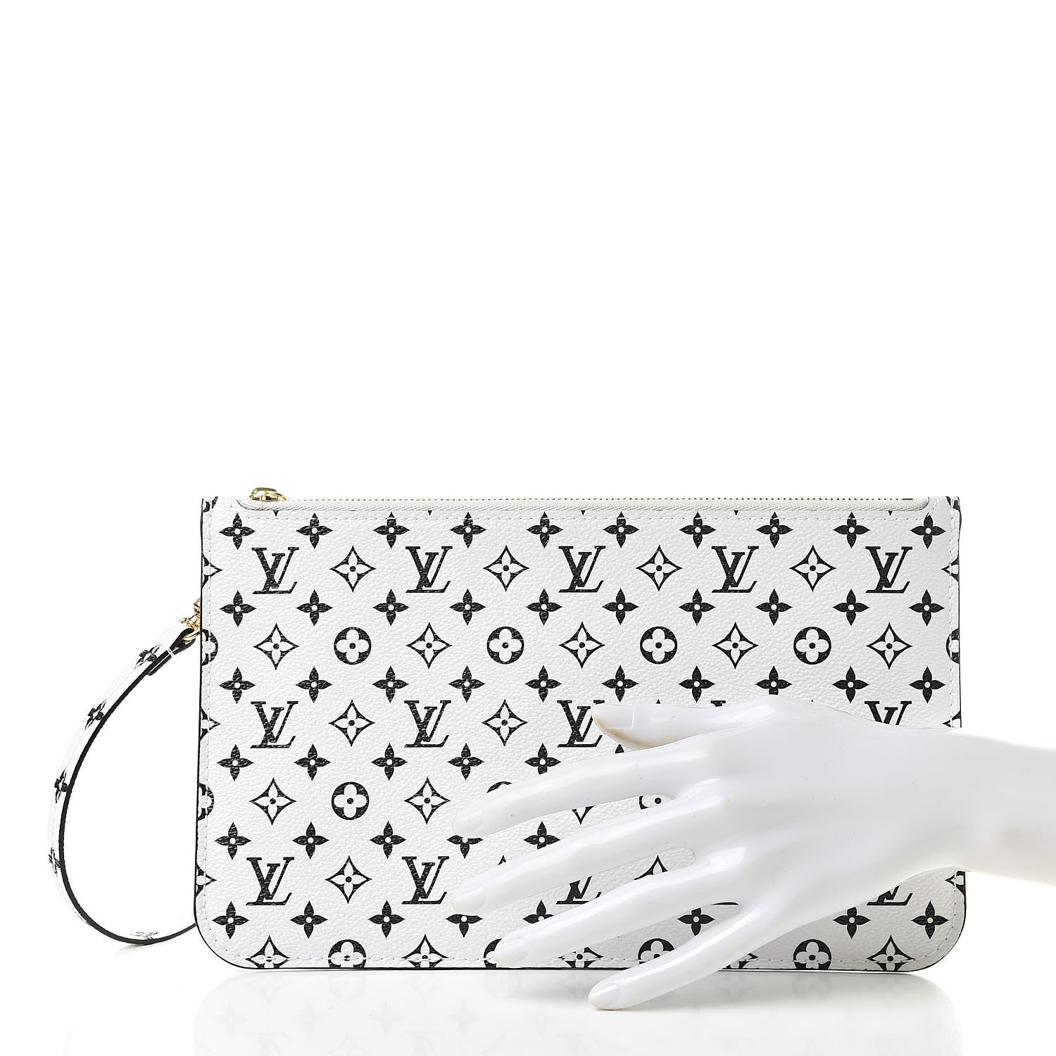 Louis Vuitton Monogram Giant Neverfull MM GM Pochette White 2 of 7