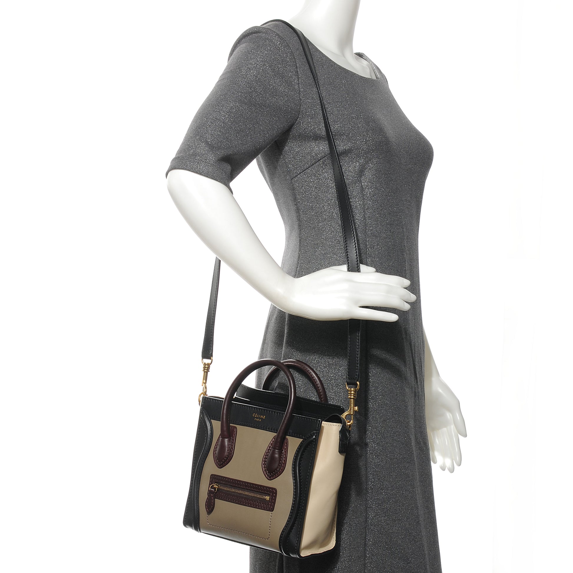 Celine Smooth Calfskin Nano Tri-Color Luggage 2 of 8