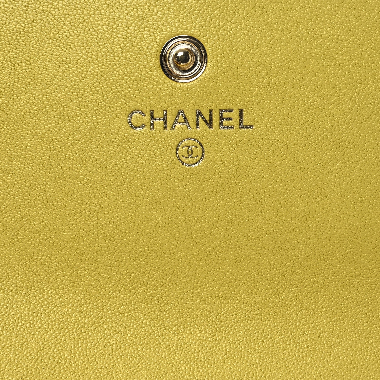 Chanel Lambskin Quilted Chanel 19 Flap Wallet Yellow 6 of 11