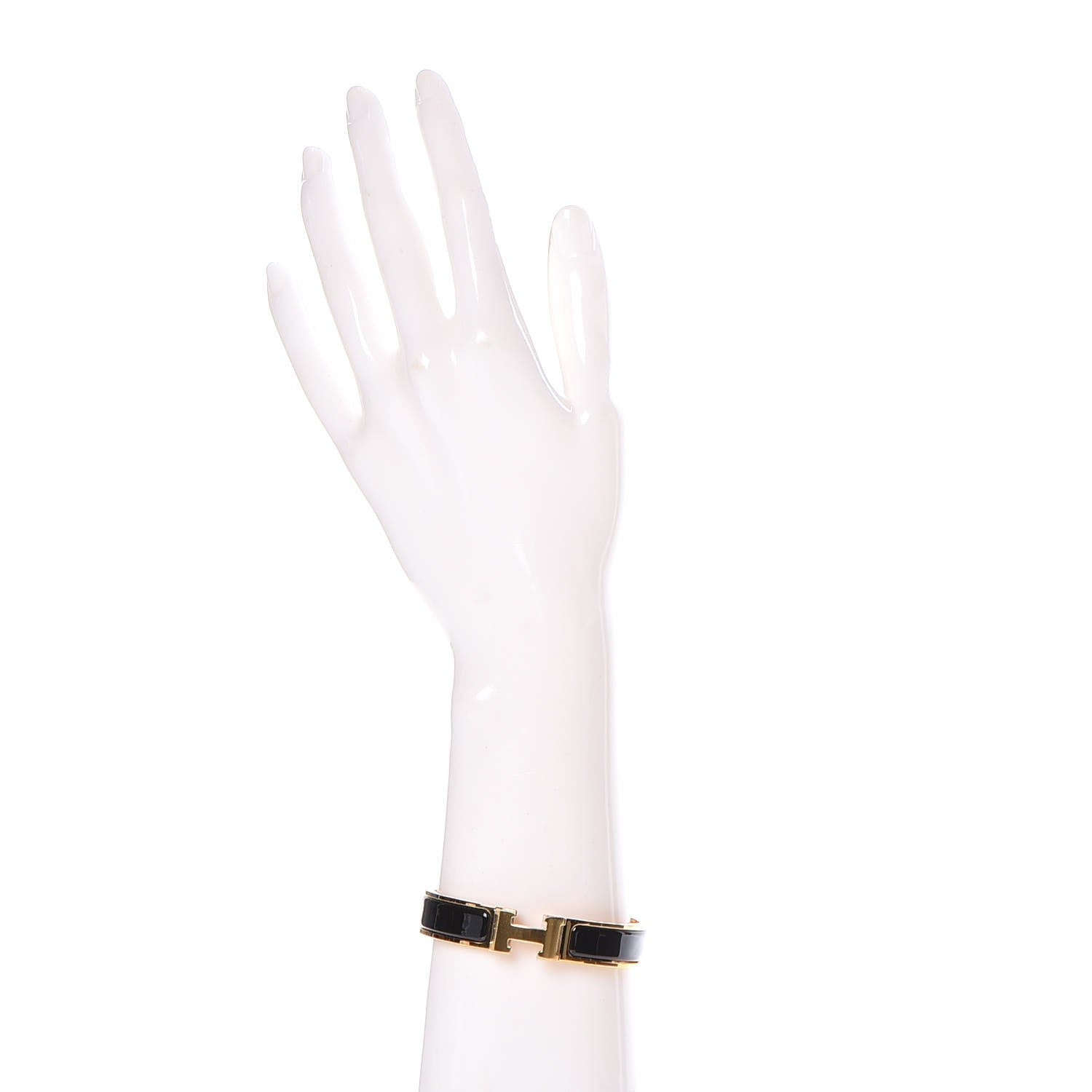 Hermes Enamel Narrow Clic Clac H Bracelet PM Black 2 of 5