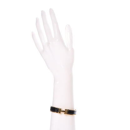 Hermes Enamel Narrow Clic Clac H Bracelet PM Black 2 of 5