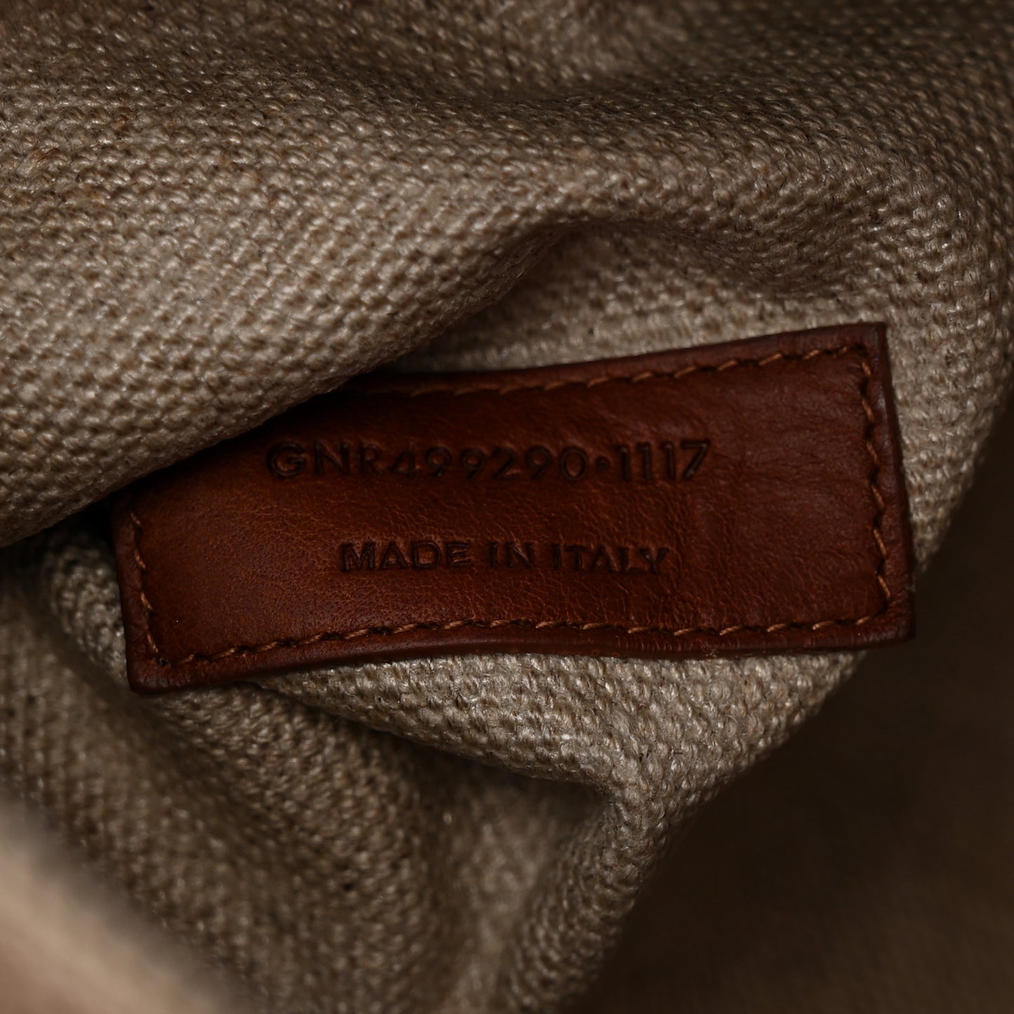 Linen Calfskin Rive Gauche Tote Brown