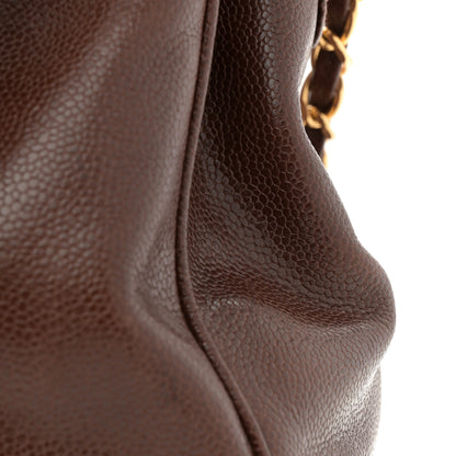 Chanel Caviar CC Drawstring Shoulder Bag Brown 12 of 13