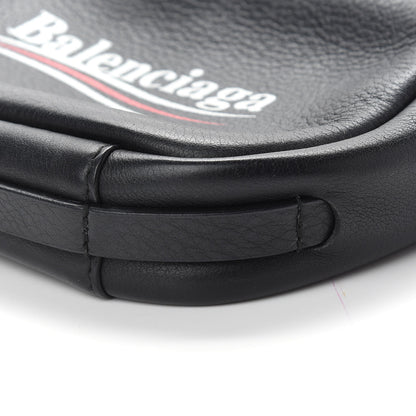 Balenciaga Calfskin Political Campaign Logo XS Camera Bag Black 8 of 8