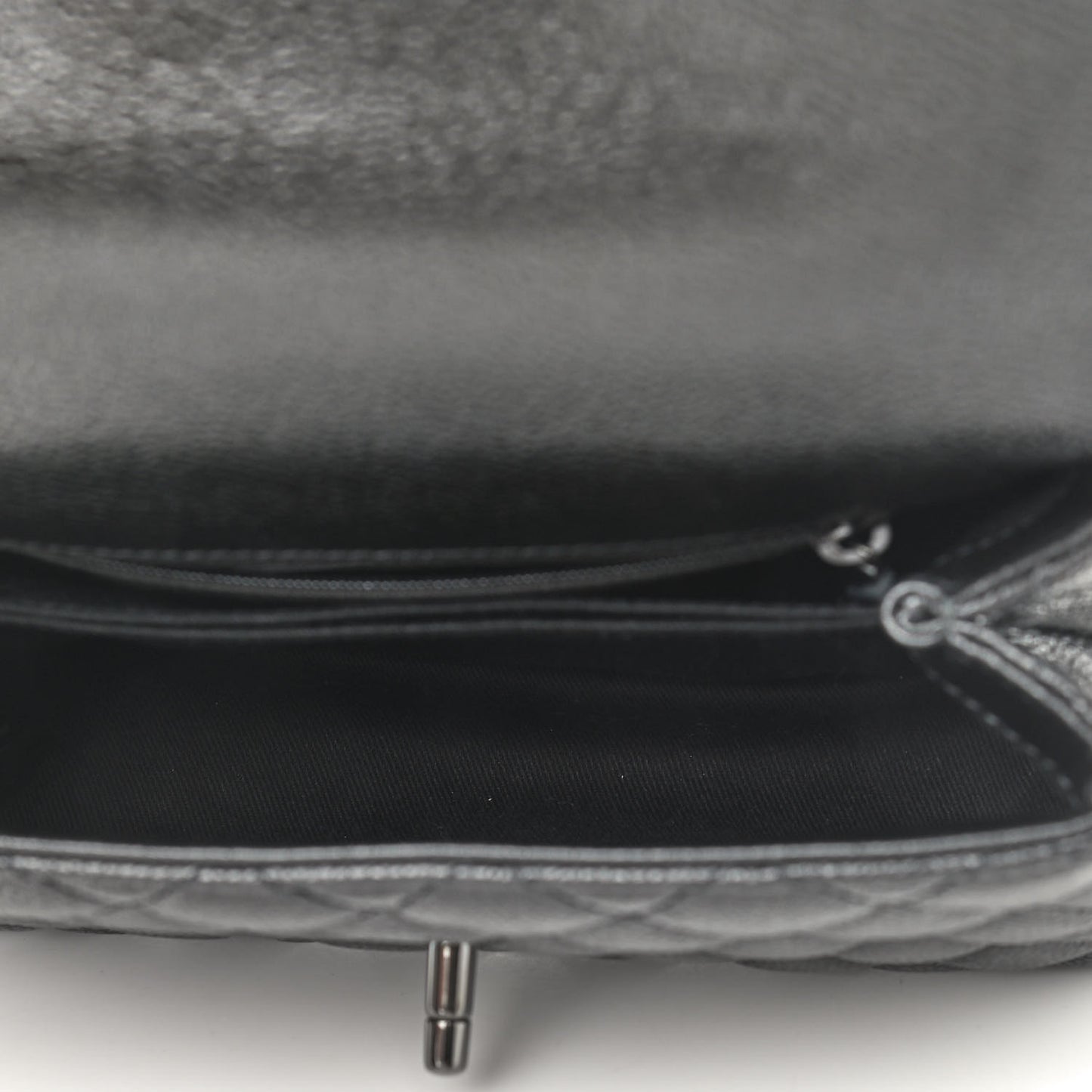 Caviar Quilted Mini Coco Handle Flap So Black