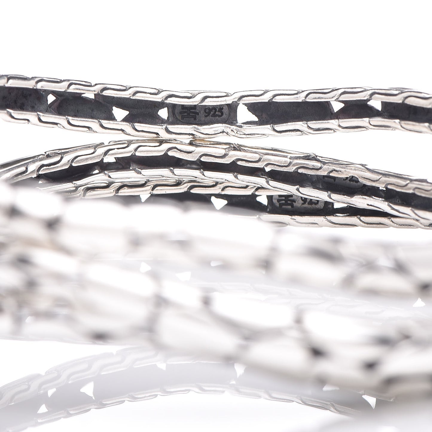 Sterling Silver Kali Slim Curved Bracelet Set of 3