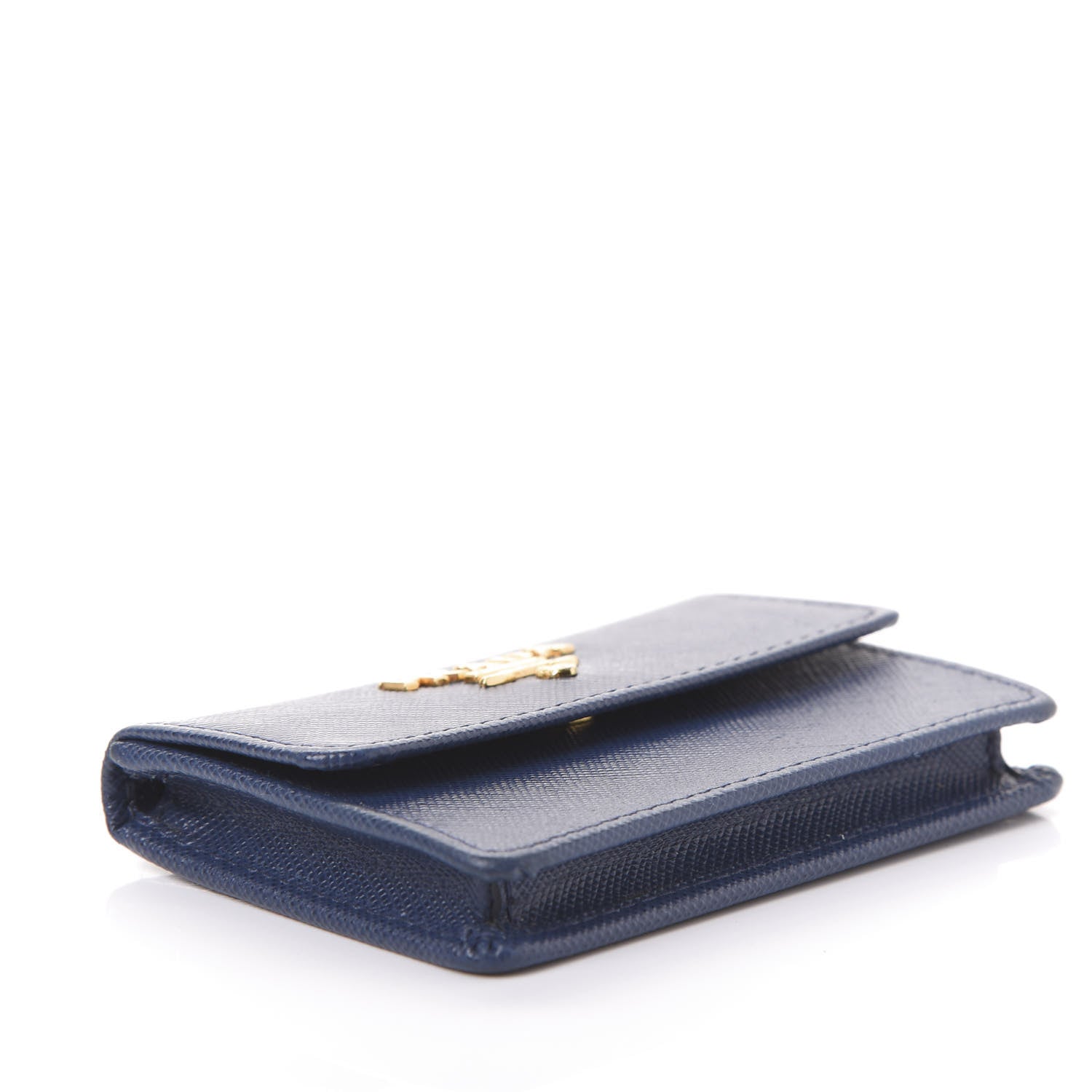 Prada Saffiano Metal Coin Purse Bluette 4 of 8