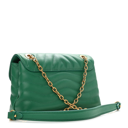 Louis Vuitton Calfskin New Wave Chain Bag MM NM Emerald 3 of 10
