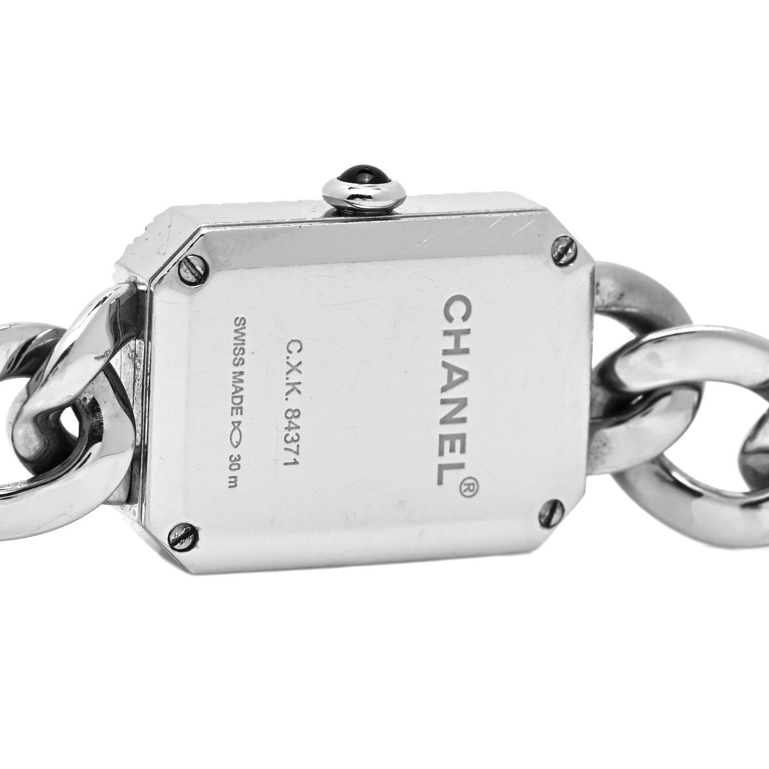 Chanel Stainless Steel Diamond Bezel Mother of Pearl 16mm Chain Premiere Quartz Watch 4 of 5
