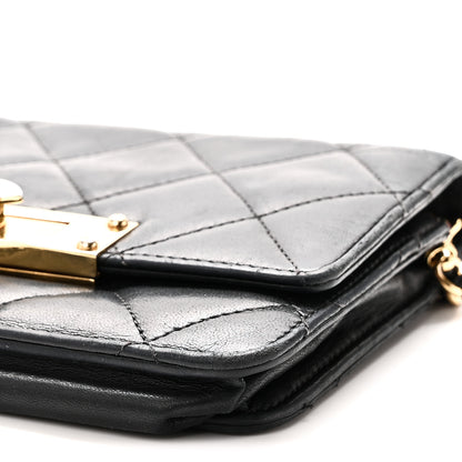 Chanel Lambskin Quilted Golden Class Wallet on Chain WOC Black 10 of 10