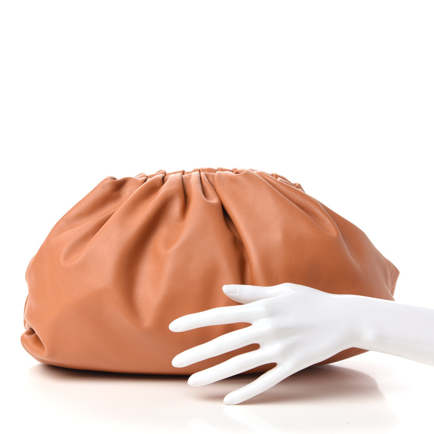 Bottega Veneta Smooth Butter Calf The Pouch Oversized Clutch Clay 2 of 10