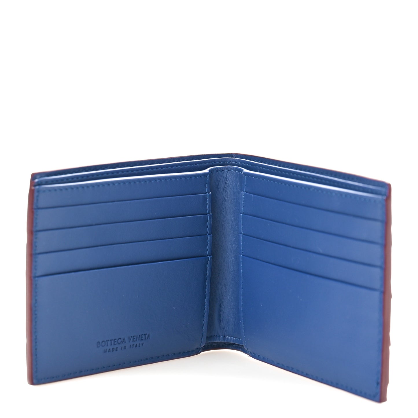Nappa Intrecciato Bi-Fold Wallet Cruise Bordeaux