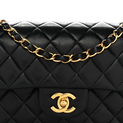 Chanel Lambskin Quilted Small Double Flap Black 8 of 13
