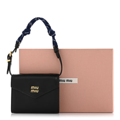 Miu Miu Nappa Wallet On Strap Black Baltic 10 of 10