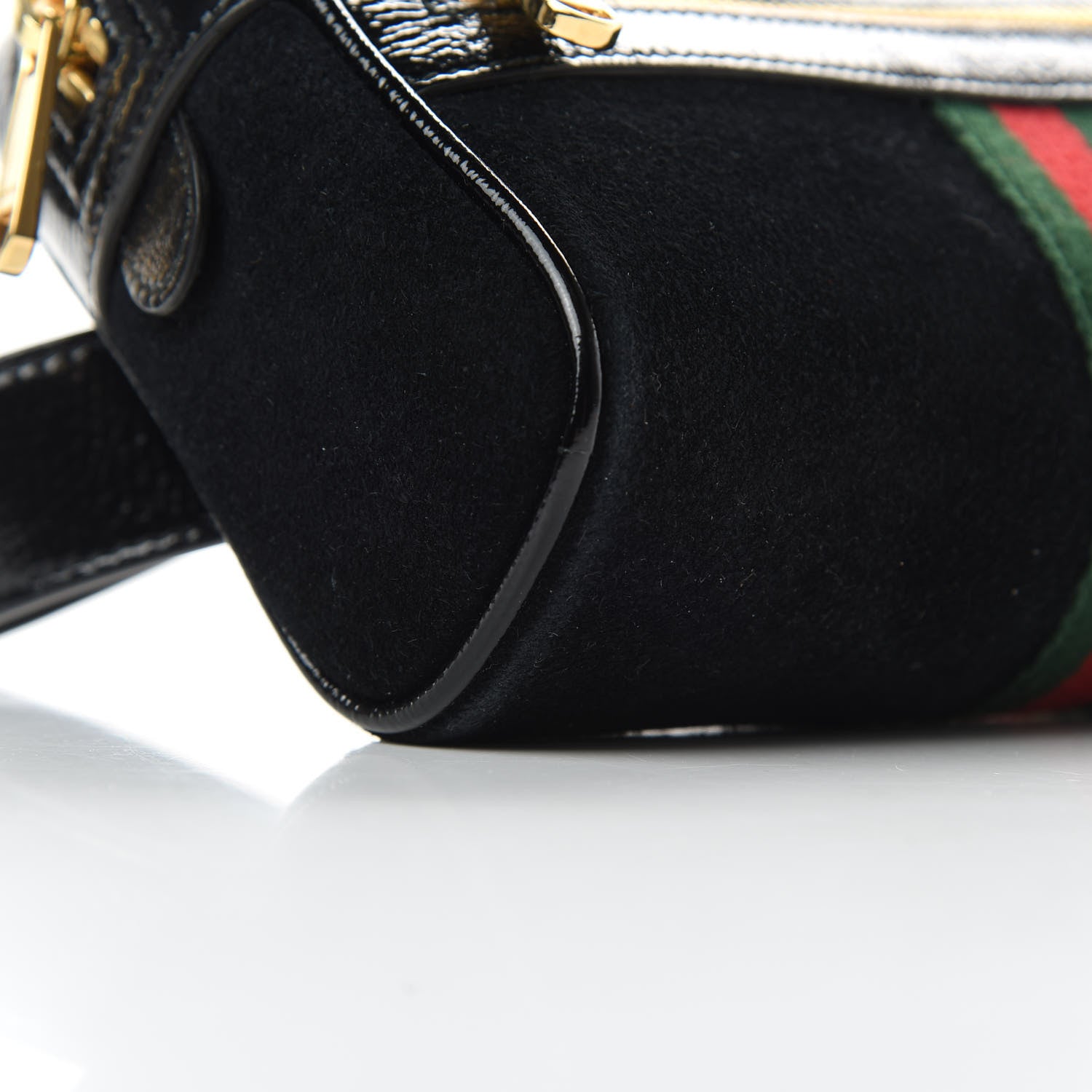 Gucci Suede Small Ophidia Belt Bag 85 34 Black 9 of 13