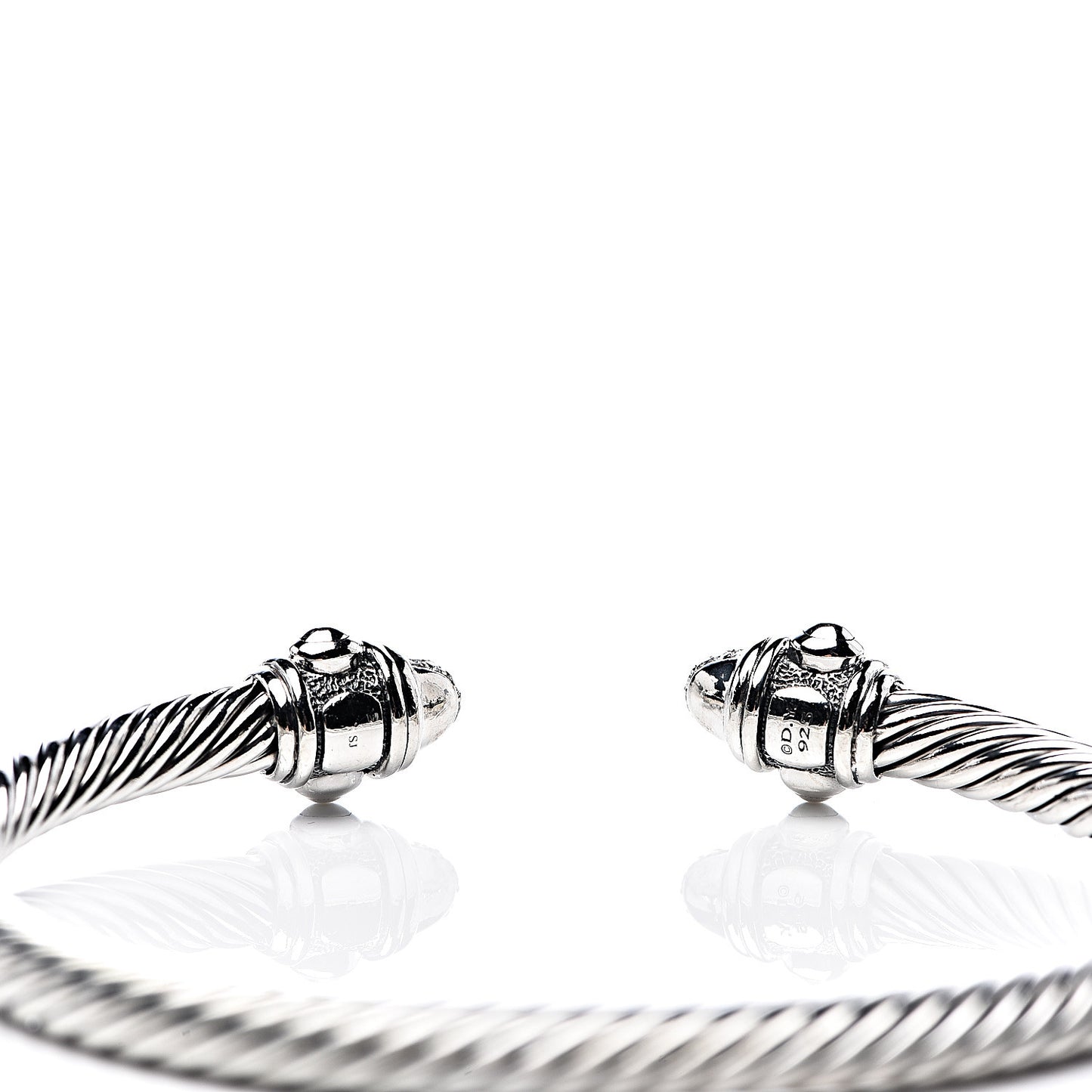 Sterling Silver Diamond 5mm Cable Renaissance Bracelet
