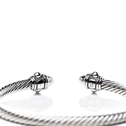 David Yurman Sterling Silver Diamond 5mm Cable Renaissance Bracelet 4 of 4