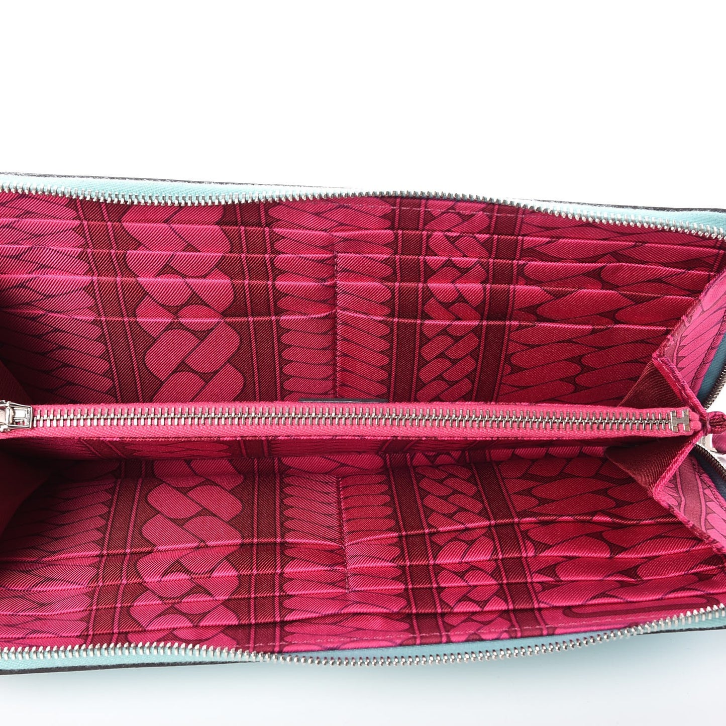 Epsom Silk'In Wallet Bleu Atoll Rose Tyrien