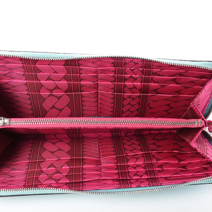 Hermes Epsom Silk'In Wallet Bleu Atoll Rose Tyrien 5 of 8