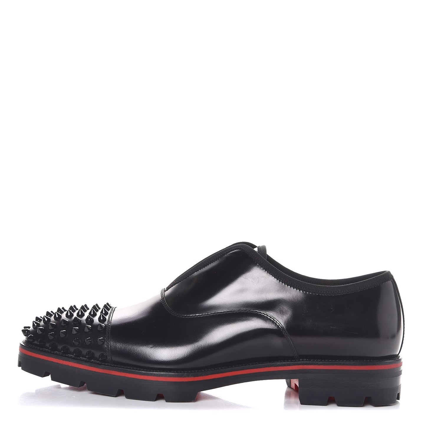 Mens Abrasiva Calfskin Alpha Point Laceless Flat Balmorals 42 Black