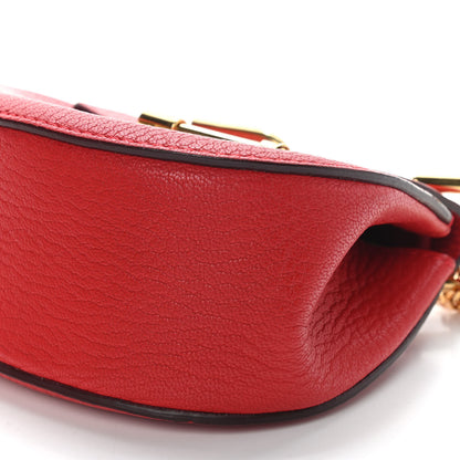 Chloe Grained Lambskin Mini Drew Shoulder Bag Plaid Red 9 of 9