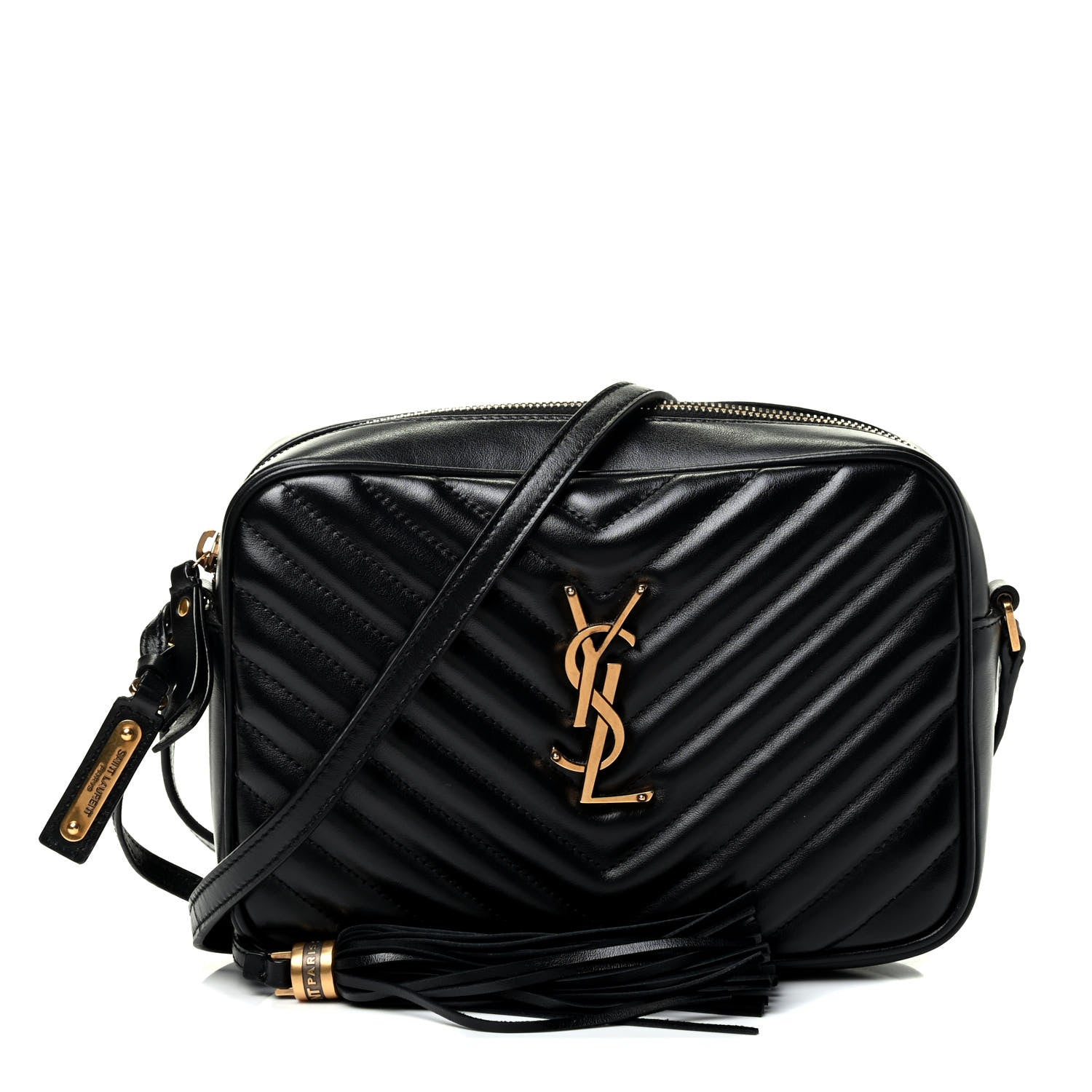 Saint Laurent Calfskin Matelasse Monogram Lou Camera Bag Black 1 of 4