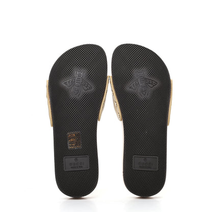 Gucci Calfskin Interlocking G Slide Sandals 35 Diagonal Beige 5 of 8