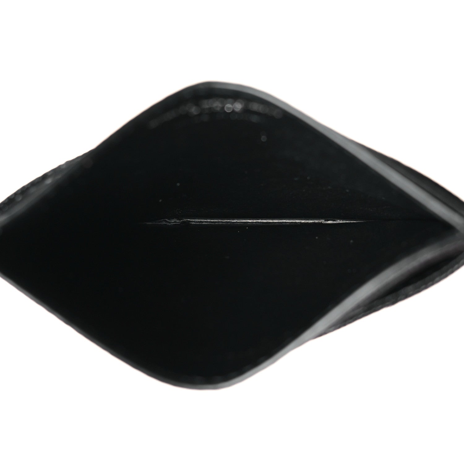 Saint Laurent Grain De Poudre Matelasse Chevron Credit Card Case Black 5 of 6