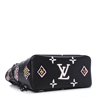 Louis Vuitton Monogram Giant Wild At Heart Neverfull MM Black 3 of 5