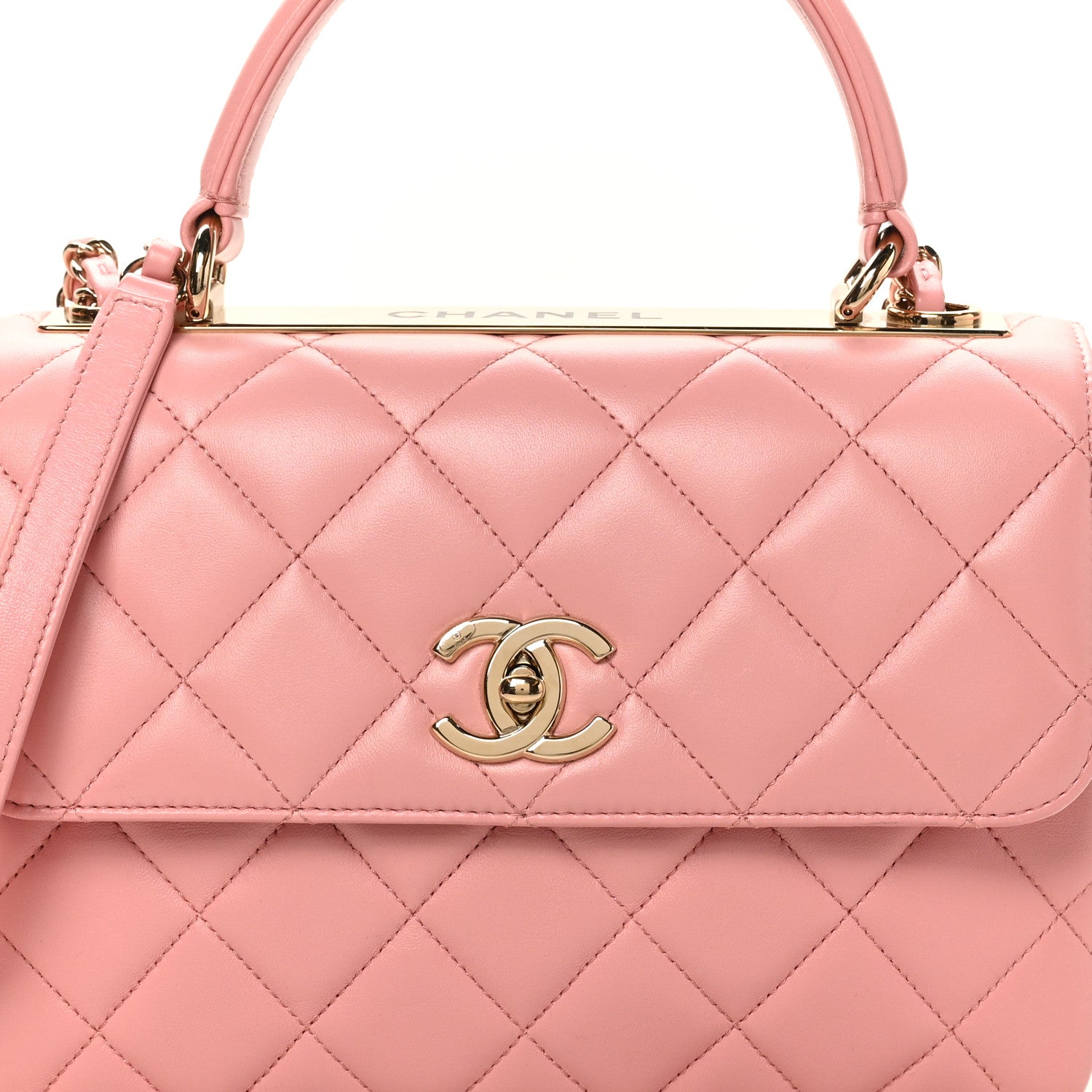 Chanel Lambskin Quilted Small Trendy CC Flap Dual Handle Bag Light Pink 8 of 10