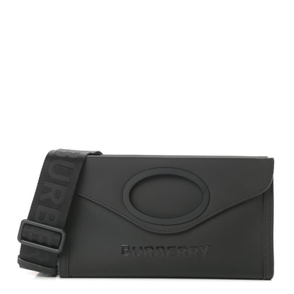 Burberry Rubberised Cotton Foldover Pocket Bag Black 1 of 9