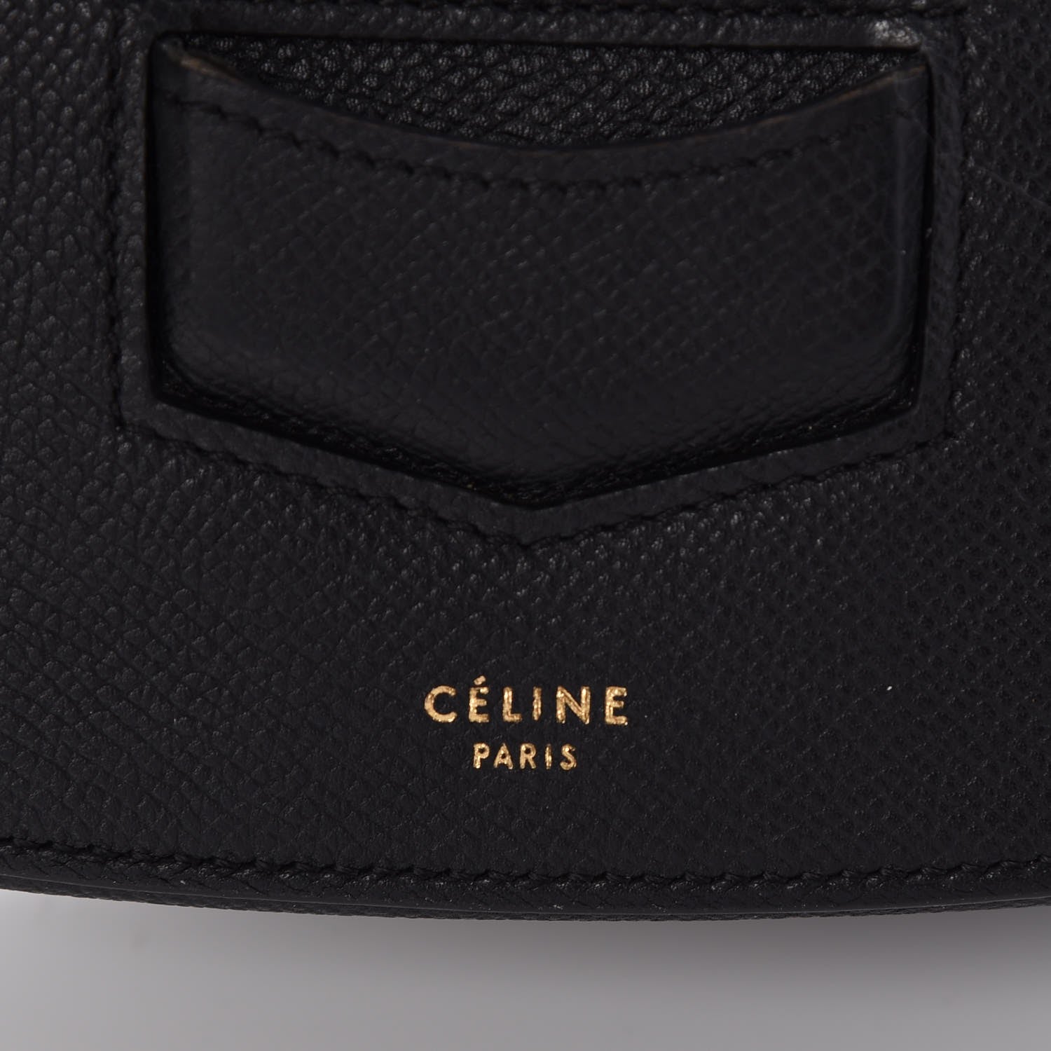 Celine Grained Calfskin Medium Trotteur Black 6 of 8