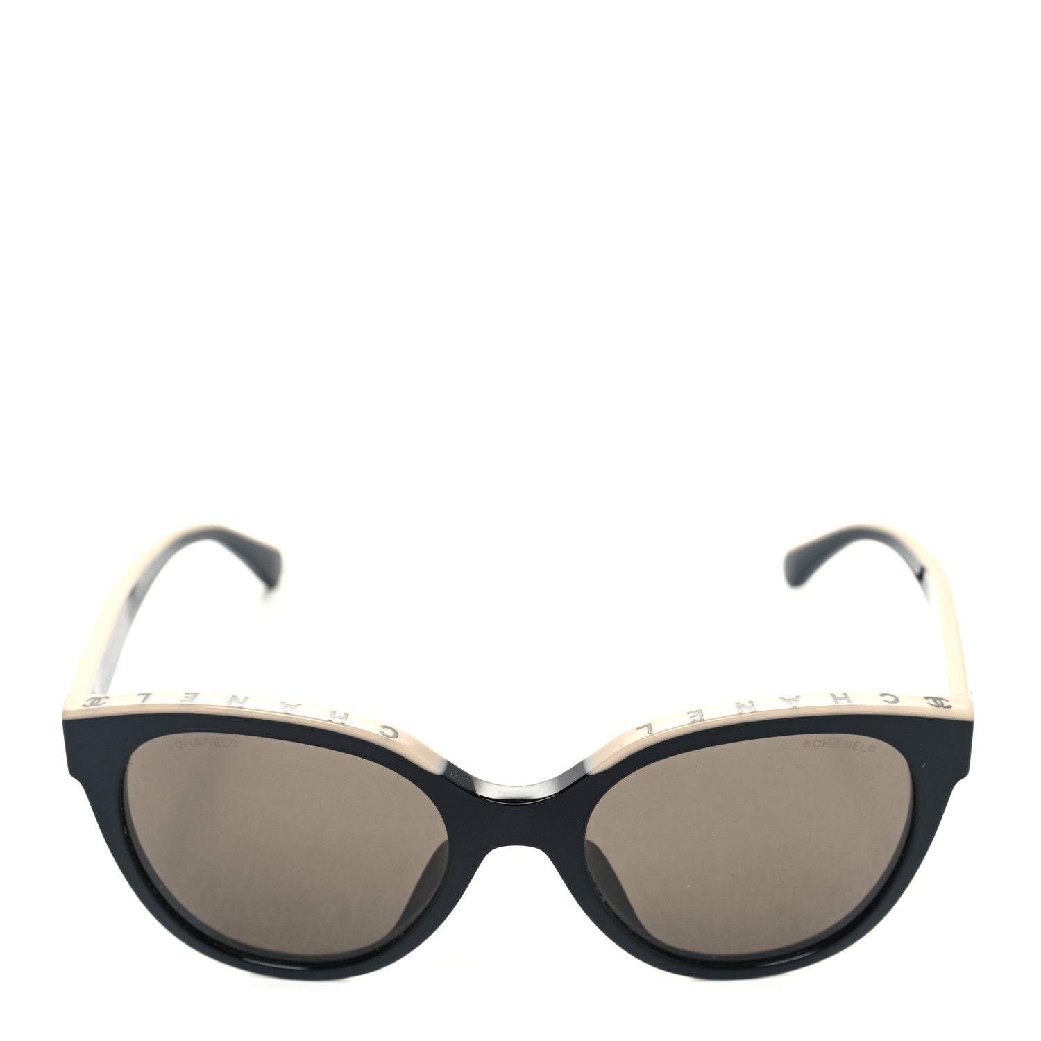Chanel Acetate CC Butterfly Sunglasses 5414-A Black Beige 2 of 9