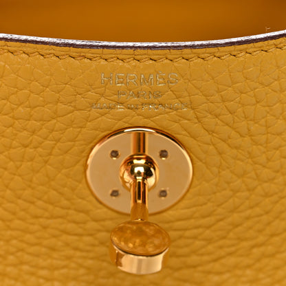 Hermes Taurillon Clemence Mini Lindy 20 Sun 6 of 11