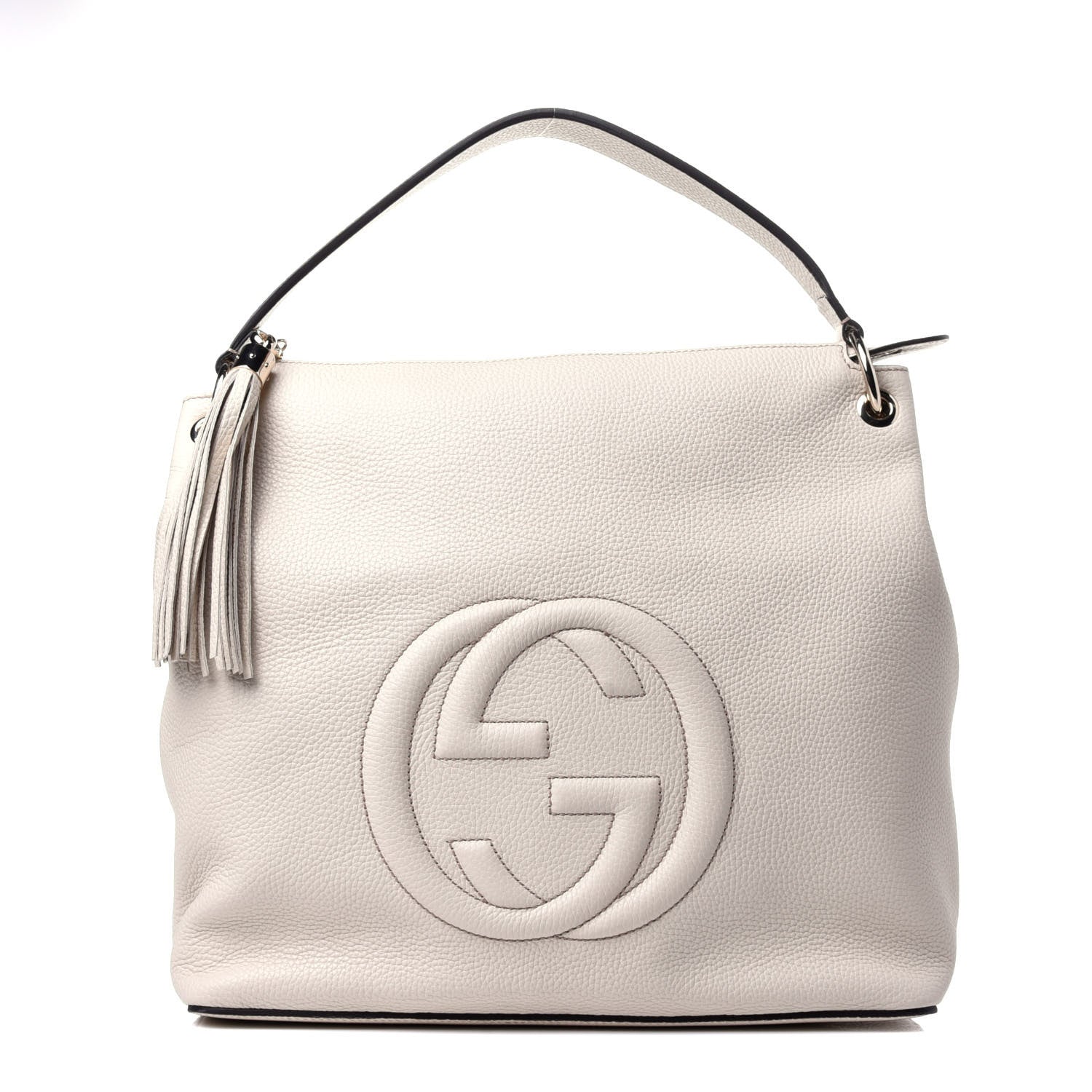 Gucci Pebbled Calfskin Large Soho Hobo Off White 1 of 10