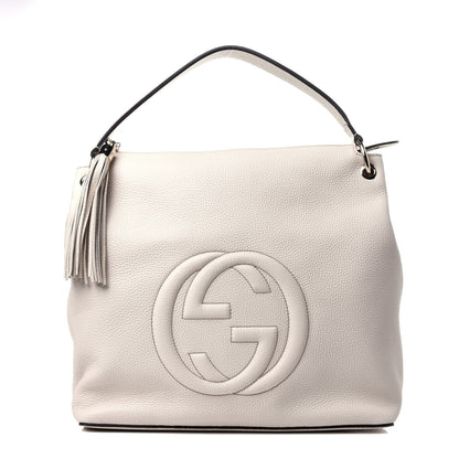 Gucci Pebbled Calfskin Large Soho Hobo Off White 1 of 10