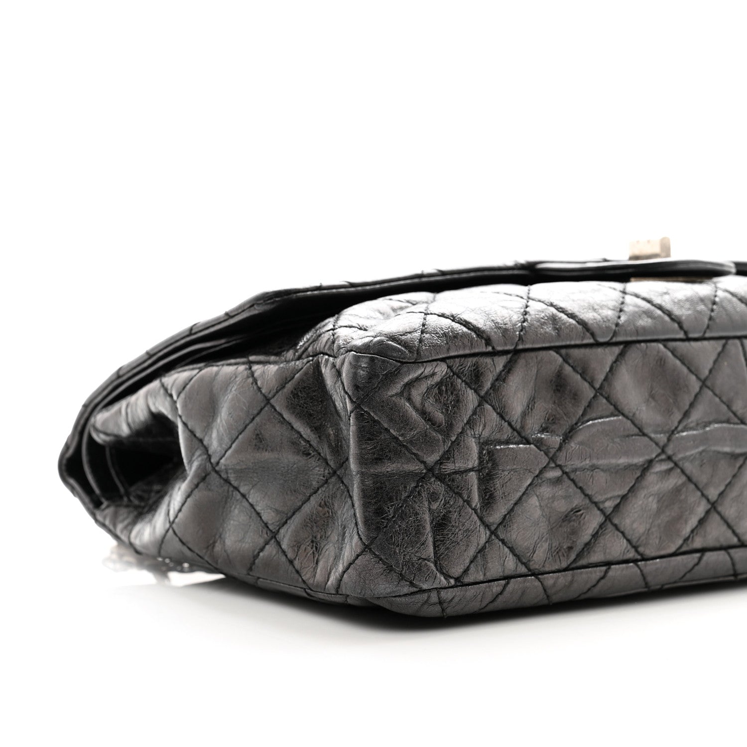 Chanel Metallic Aged Calfskin Quilted 2.55 Reissue 227 Flap Black 8 of 12