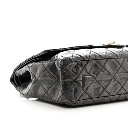 Chanel Metallic Aged Calfskin Quilted 2.55 Reissue 227 Flap Black 8 of 12