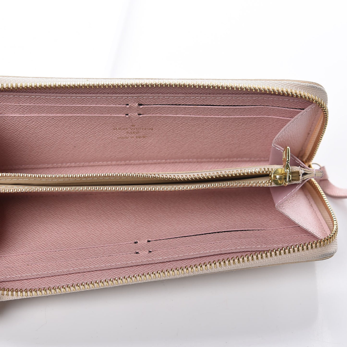 Damier Azur Clemence Wallet Rose Ballerine