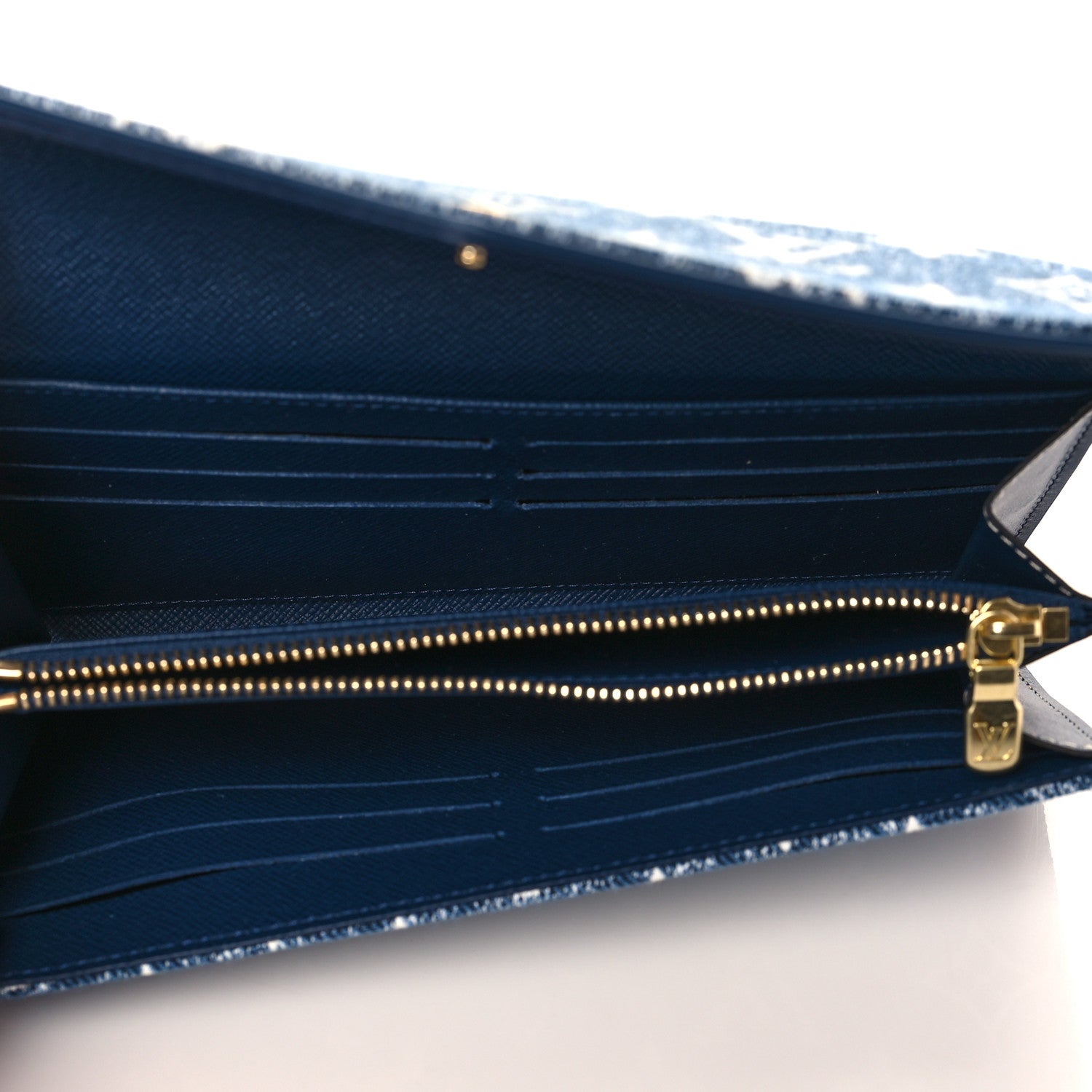 Louis Vuitton Monogram Jacquard Denim Sarah Wallet Bleu 5 of 10