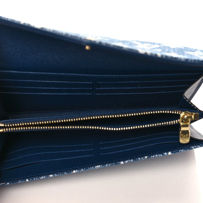 Louis Vuitton Monogram Jacquard Denim Sarah Wallet Bleu 5 of 10