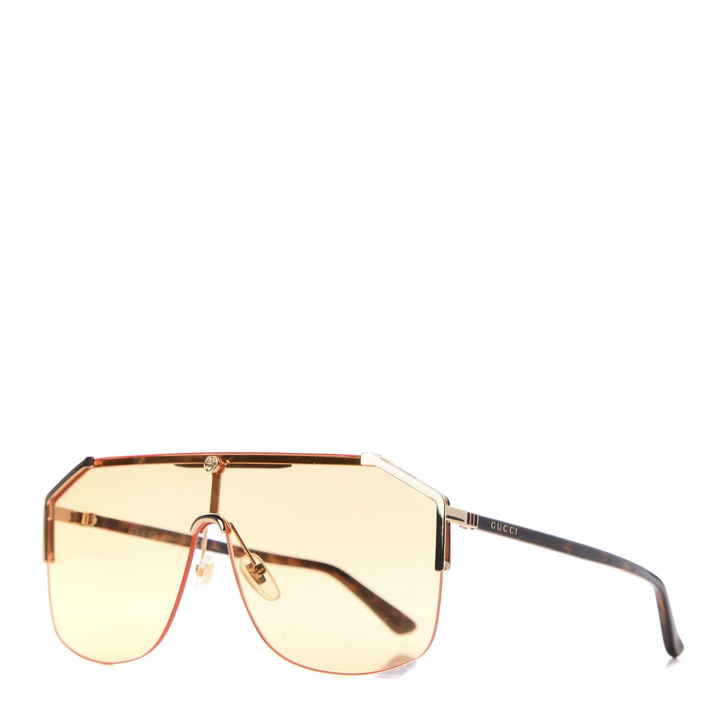 Metal Rimless Square Sunglasses GG0291S Ambar Gold