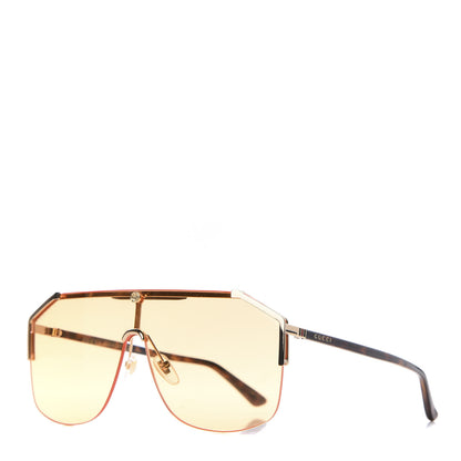 Gucci Metal Rimless Square Sunglasses GG0291S Ambar Gold 1 of 8