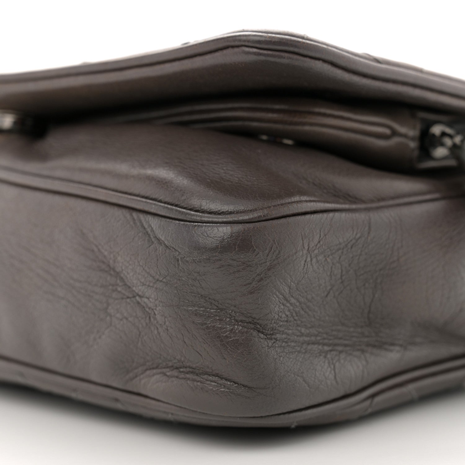 Chanel Lambskin Quilted Single Flap Grey 10 of 11